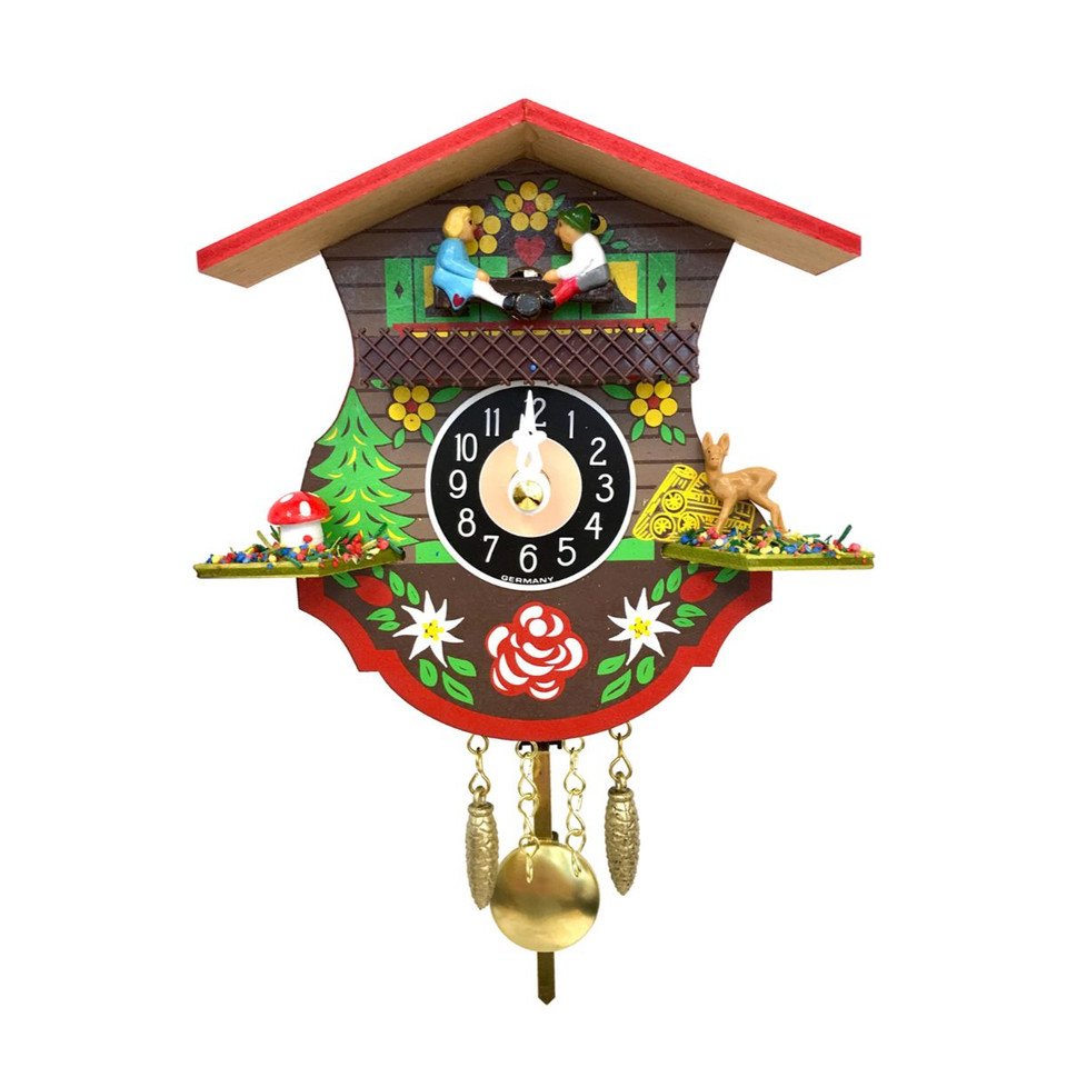 5" Engstler BatteryOperated Mini Cuckoo Wall Clock with Music & Chimes